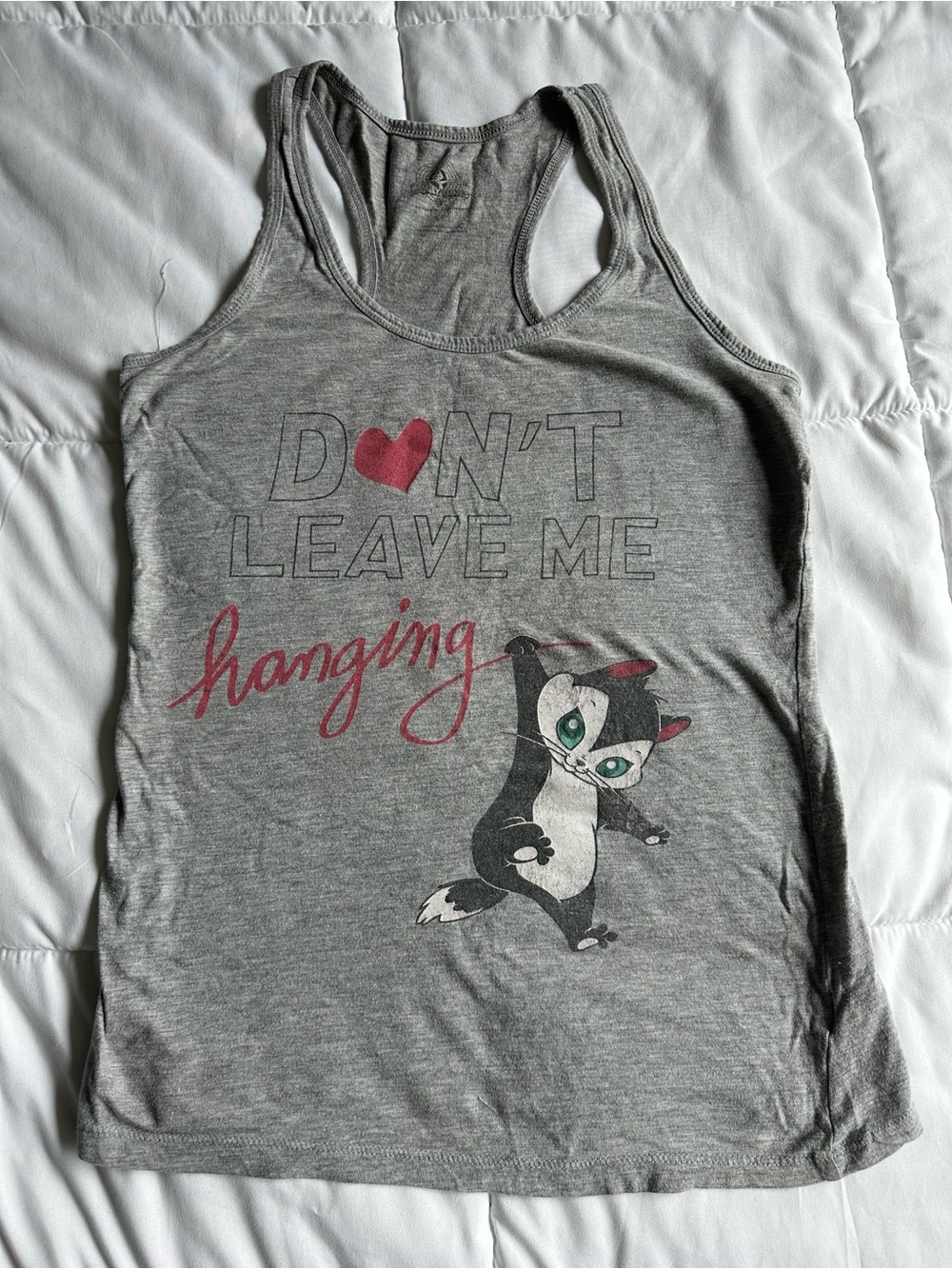 Gray Looney Tunes Racerback Tank Top